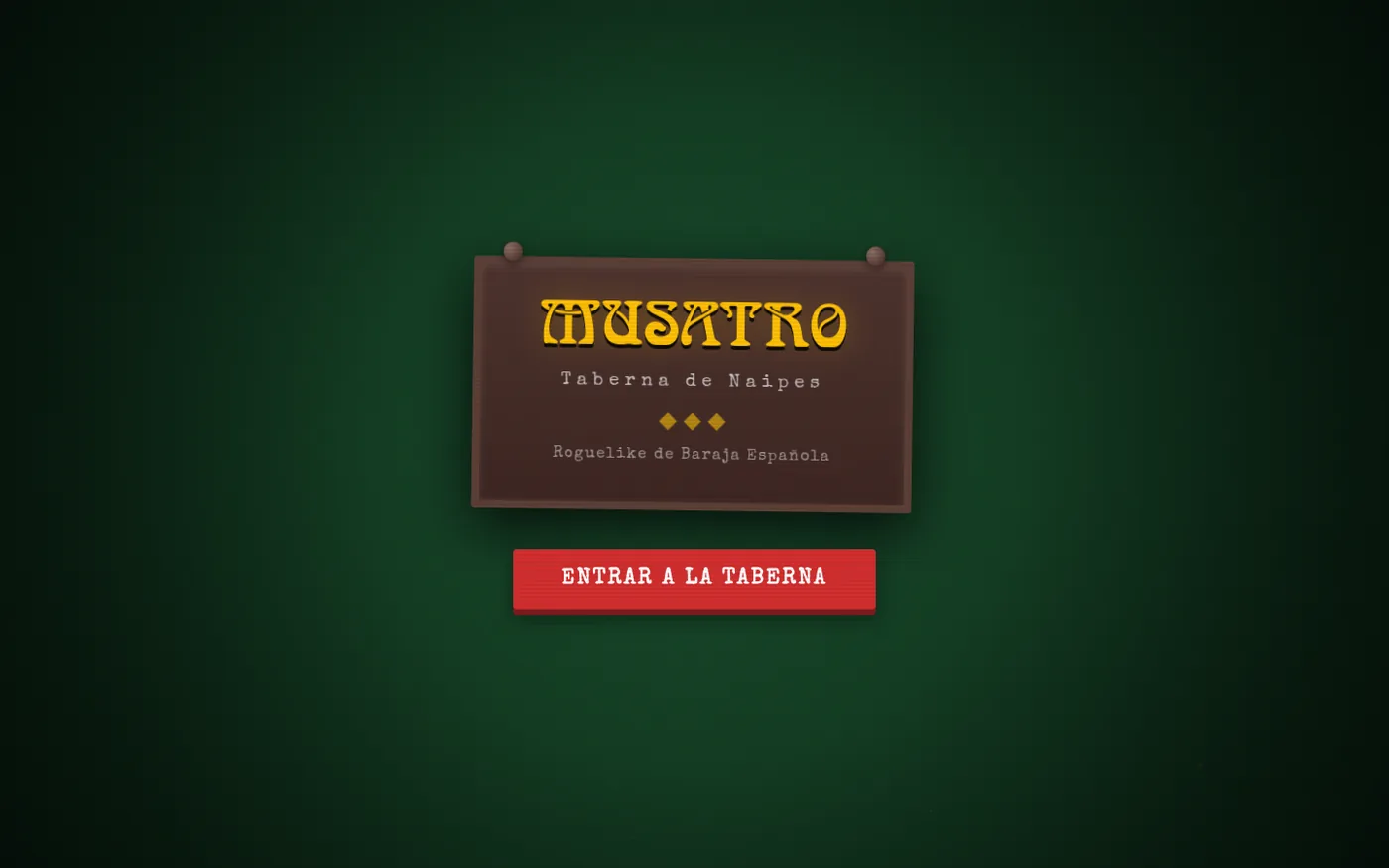 Musatro: title screen